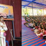 Sri S.R. Lakshminarasimhan of Sharadadevinagara, Mysuru presenting Shivakatha recital during the Mahashivarathri programs held at Suttur Srikshetra.