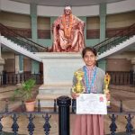 Vaishnavi wins gold medal in State-level Karate Competition